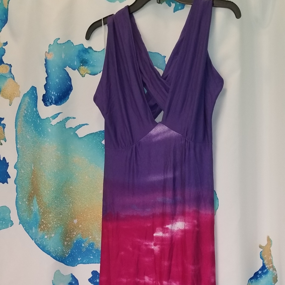 NWOT Venus Tie Dye Plunge Neck Maxi